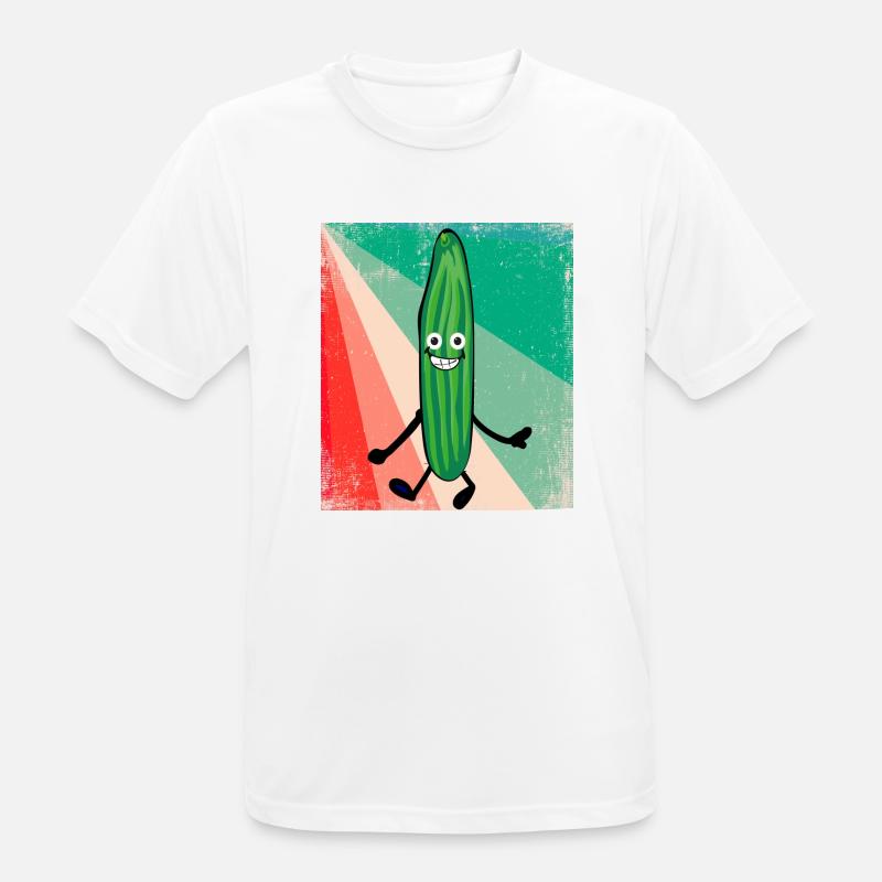Concombre,Concombre,Concombre,Concombre,Concombre,Rétro - T-shirt respirant Homme - blanc