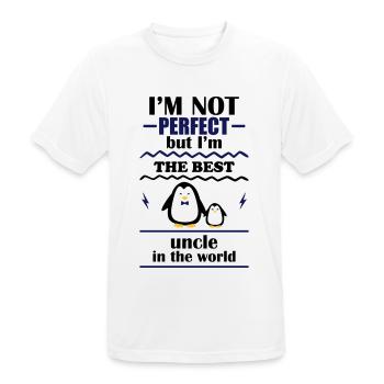Je ne suis pas parfait, mais je suis le meilleur oncle - T-shirt respirant Homme - blanc - Devant - AI Model Male 185 dark (185cm)
