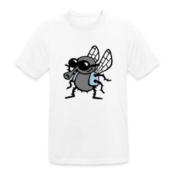 cool_fly_3c_white - Männer T-Shirt atmungsaktiv - Weiß - Vorne - AI Model Male 185 dark (185cm)