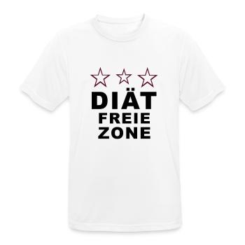 diaet_freie_zone - T-shirt respirant Homme - blanc - Devant - AI Model Male 185 dark (185cm)