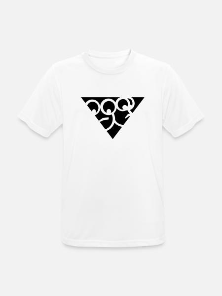 Aussenseiter-Shirt (Schwarz-Gelb) - Männer T-Shirt atmungsaktiv - Weiß