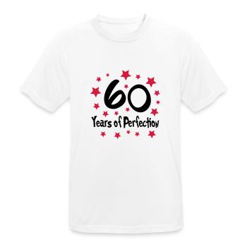 perfection_60 - T-shirt respirant Homme - blanc - Devant - AI Model Male 185 dark (185cm)