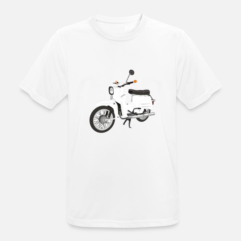 Simson Schwalbe - Männer T-Shirt atmungsaktiv - Weiß