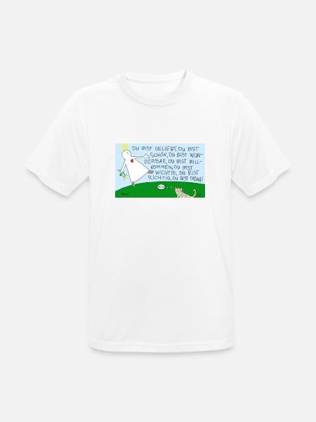 Du bist geliebt, du bist schön, du bist wunderbar, - Männer T-Shirt atmungsaktiv - Weiß