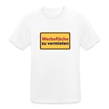 Werbung - Männer T-Shirt atmungsaktiv - Weiß - Vorne - AI Model Male 185 dark (185cm)
