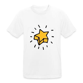 Stern - Männer T-Shirt atmungsaktiv - Weiß - Vorne - AI Model Male 185 dark (185cm)