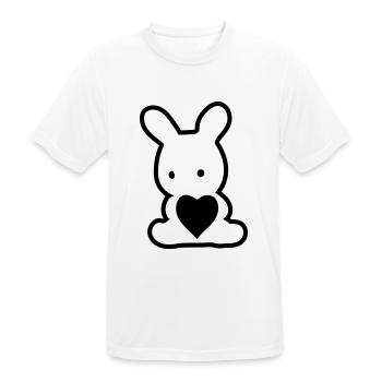 Valentinstag Hase - Männer T-Shirt atmungsaktiv - Weiß - Vorne - AI Model Male 185 dark (185cm)