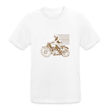 vintage motorcyle - Oldtimer Motorrad - Männer T-Shirt atmungsaktiv - Weiß - Vorne - AI Model Male 185 dark (185cm)