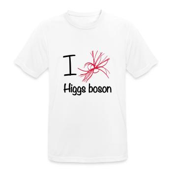 I love Higgs boson - T-shirt respirant Homme - blanc - Devant - AI Model Male 185 dark (185cm)