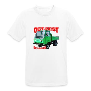 Multicar M25 bunt - Männer T-Shirt atmungsaktiv - Weiß - Vorne - AI Model Male 185 dark (185cm)