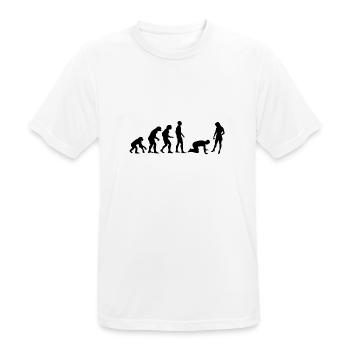 Evolution man - Men's Breathable T-Shirt - white - Front - AI Model Male 185 dark (185cm)