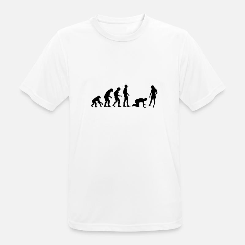 Evolution man - Men's Breathable T-Shirt - white