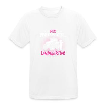 Landwirtin Traktor Frau Geschenk · Prinzessin - Männer T-Shirt atmungsaktiv - Weiß - Vorne - AI Model Male 185 dark (185cm)