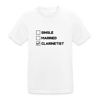 Klarinette Klarinettist Musik Musiker Musikerin - Männer T-Shirt atmungsaktiv - Weiß - Vorne - AI Model Male 185 dark (185cm)