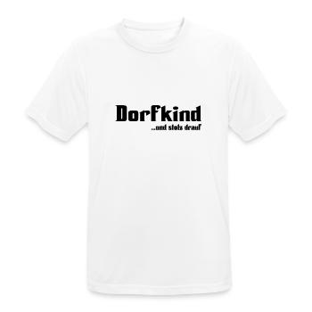 Dorfkind - Männer T-Shirt atmungsaktiv - Weiß - Vorne - AI Model Male 185 dark (185cm)