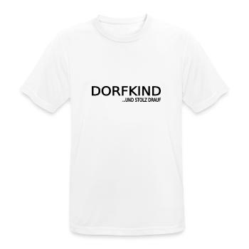 Dorfkind - Männer T-Shirt atmungsaktiv - Weiß - Vorne - AI Model Male 185 dark (185cm)