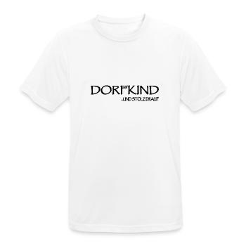 Dorfkind - Männer T-Shirt atmungsaktiv - Weiß - Vorne - AI Model Male 185 dark (185cm)