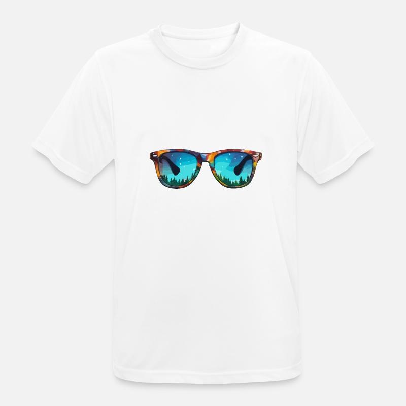 Sunglasses / Reflection / Forest / Reflection - Men's Breathable T-Shirt - white