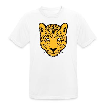 leopards animal sauvage 30 - T-shirt respirant Homme - blanc - Devant - AI Model Male 185 dark (185cm)