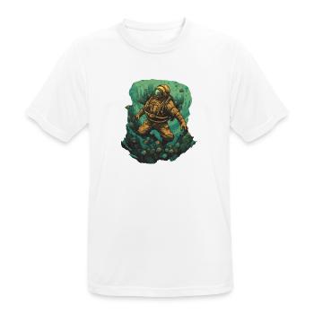 Plongeur - T-shirt respirant Homme - blanc - Devant - AI Model Male 185 dark (185cm)