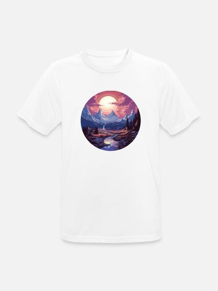 Landscape - Illustration - Men's Breathable T-Shirt - white