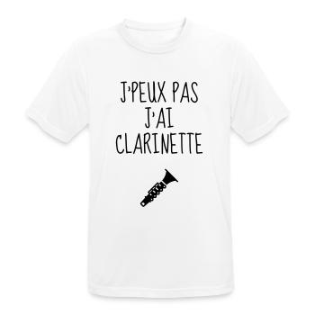 Klarinette Klarinettist Musik Musiker Musikerin - Männer T-Shirt atmungsaktiv - Weiß - Vorne - AI Model Male 185 dark (185cm)