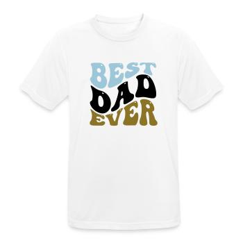 MEILLEUR CADEAU DE CHEMISE À MOTIF PAPA DE TOUS LES TEMPS - T-shirt respirant Homme - blanc - Devant - AI Model Male 185 dark (185cm)