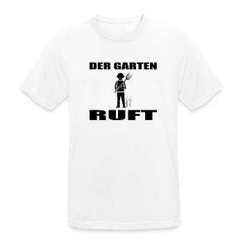 Garten - Männer T-Shirt atmungsaktiv - Weiß - Vorne - AI Model Male 185 dark (185cm)