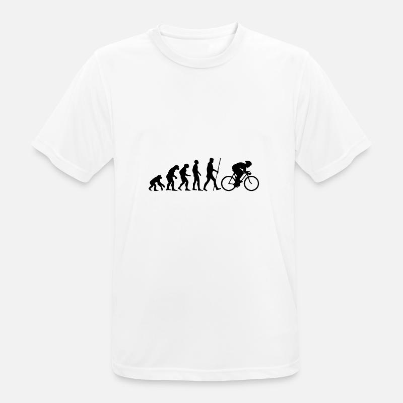 Evolution Rennrad als Geschenk - Männer T-Shirt atmungsaktiv - Weiß