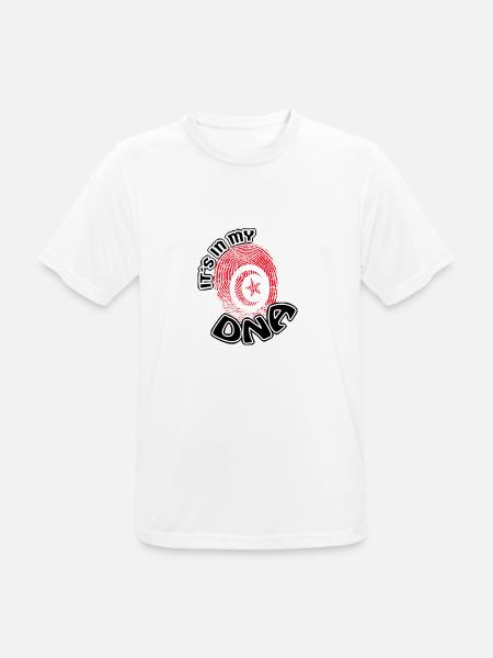 Geschenk Its in my dna dns roots Tunesien - Männer T-Shirt atmungsaktiv - Weiß