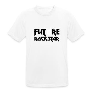 future rock star - T-shirt respirant Homme - blanc - Devant - AI Model Male 185 dark (185cm)