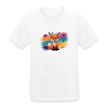 Fuchs - Illustration - Männer T-Shirt atmungsaktiv - Weiß - Vorne - AI Model Male 185 dark (185cm)