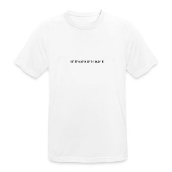 Kiev Ukraine Coordinates - Men's Breathable T-Shirt - white - Front - AI Model Male 185 dark (185cm)