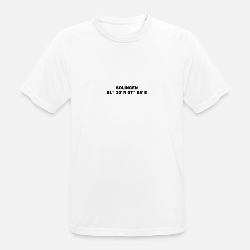 Solingen coordinates - Men's Breathable T-Shirt - white