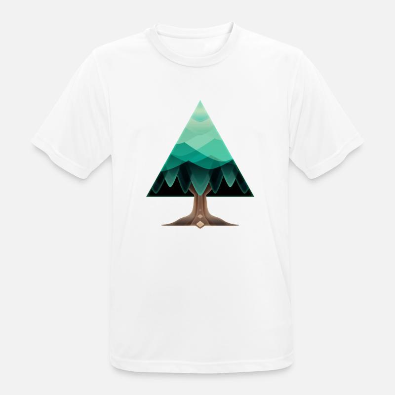 The triangular tree - Men's Breathable T-Shirt - white