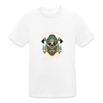 Ich hab Feuer gemacht - Männer T-Shirt atmungsaktiv - Weiß - Vorne - AI Model Male 185 dark (185cm)