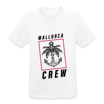 Mallorca Crew Palm Tree Anchor Holidays - T-shirt respirant Homme - blanc - Devant - AI Model Male 185 dark (185cm)