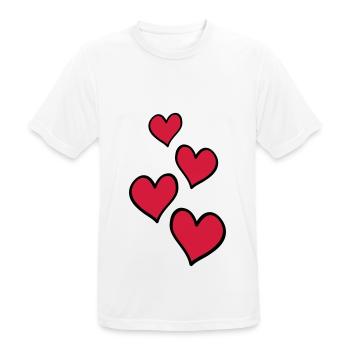 Hearts Love Symbol - Men's Breathable T-Shirt - white - Front - AI Model Male 185 dark (185cm)