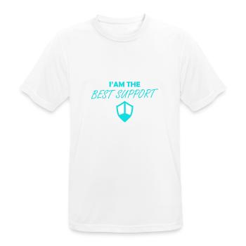 best support - Men's Breathable T-Shirt - white - Front - AI Model Male 185 dark (185cm)