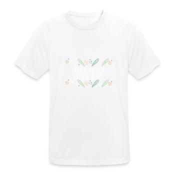 Inhale Wisdom Exhale Doubt Sage Healing Smudge - Men's Breathable T-Shirt - white - Front - AI Model Male 185 dark (185cm)