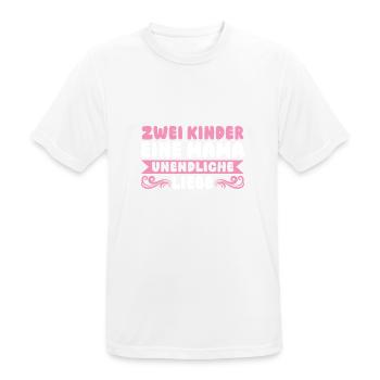 Mama Von 2 Kindern - Männer T-Shirt atmungsaktiv - Weiß - Vorne - AI Model Male 185 dark (185cm)