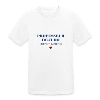 Professeur de judo - T-shirt respirant Homme - blanc - Devant - AI Model Male 185 dark (185cm)