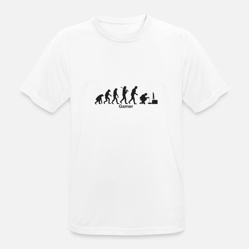 Evolution gamer / evolution chain gamers / gamers - Men's Breathable T-Shirt - white