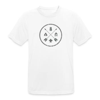 scout - T-shirt respirant Homme - blanc - Devant - AI Model Male 185 dark (185cm)