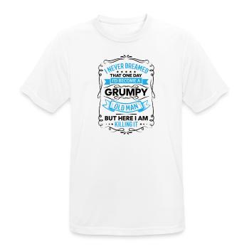 Opa Geschenkidee Opa weiß alles Spruch Großvater - Männer T-Shirt atmungsaktiv - Weiß - Vorne - AI Model Male 185 dark (185cm)