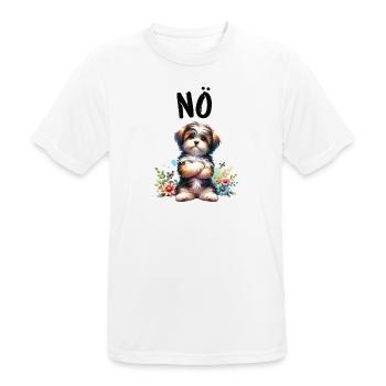 Havanese Lustiger Spruch Nö für Hundeliebhaber - Männer T-Shirt atmungsaktiv - Weiß - Vorne - AI Model Male 185 dark (185cm)