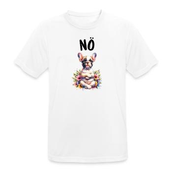 Französische Bulldogge Spruch Nö Hundeliebhaber - Männer T-Shirt atmungsaktiv - Weiß - Vorne - AI Model Male 185 dark (185cm)