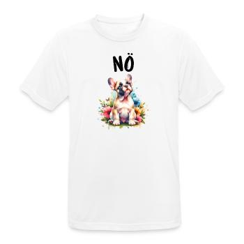 Französische Bulldogge Spruch Nö Hundeliebhaber - Männer T-Shirt atmungsaktiv - Weiß - Vorne - AI Model Male 185 dark (185cm)