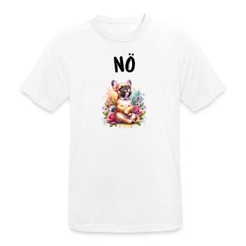 Französische Bulldogge Spruch Nö Hundeliebhaber - Männer T-Shirt atmungsaktiv - Weiß - Vorne - AI Model Male 185 dark (185cm)
