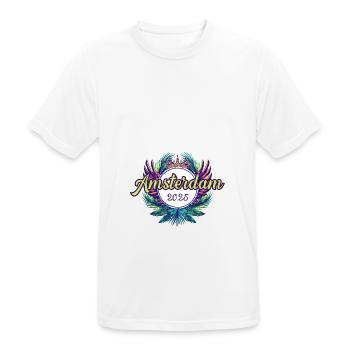 Amsterdam 2025 Team - Men's Breathable T-Shirt - white - Front - AI Model Male 185 dark (185cm)